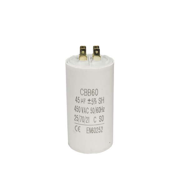 Capacitor CBB60 45?F 450 VAC 50/60 Hz