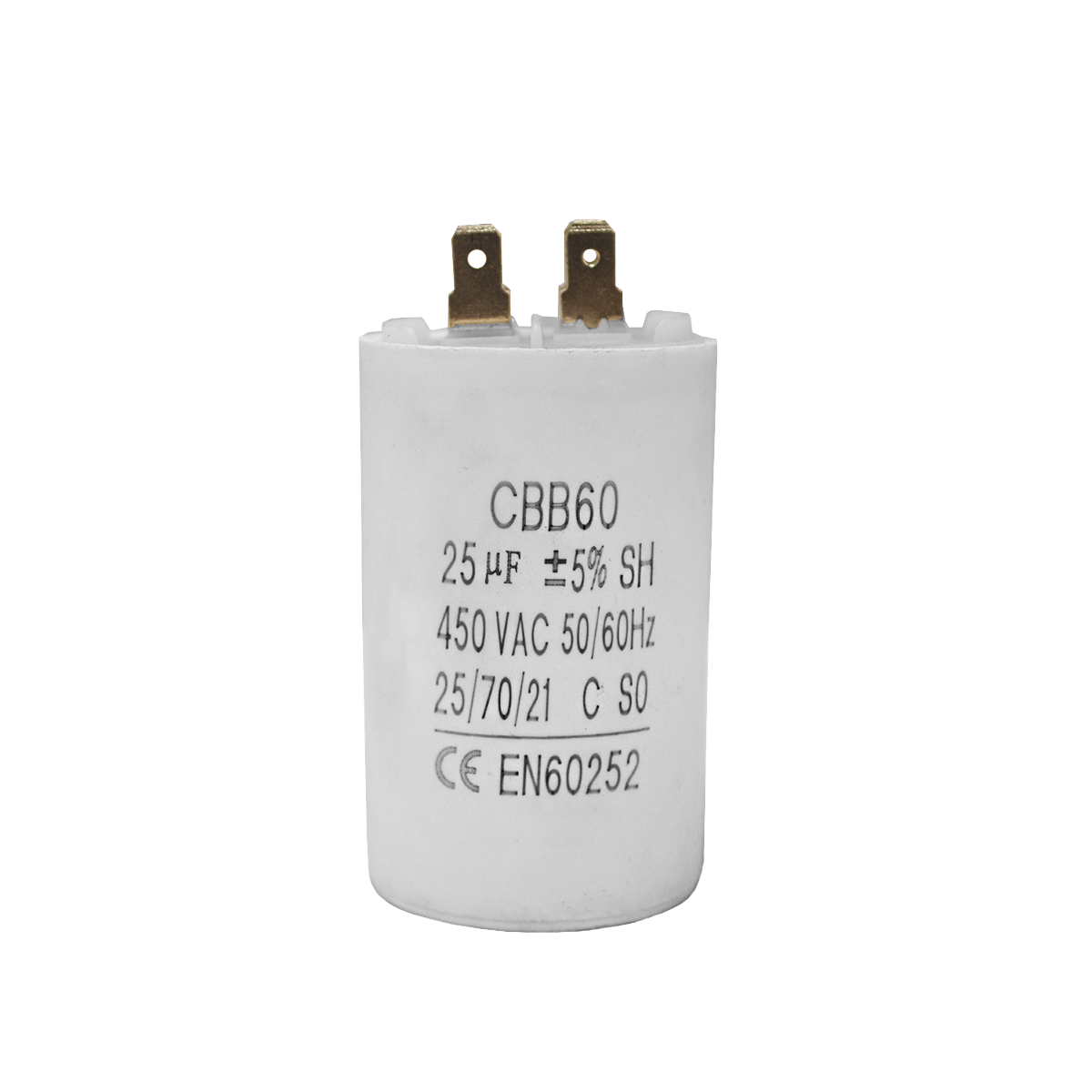 Capacitor CBB60 25μF 450 VAC 50/60 Hz