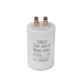 Capacitor CBB60 25?F 450 VAC 50/60 Hz - 0