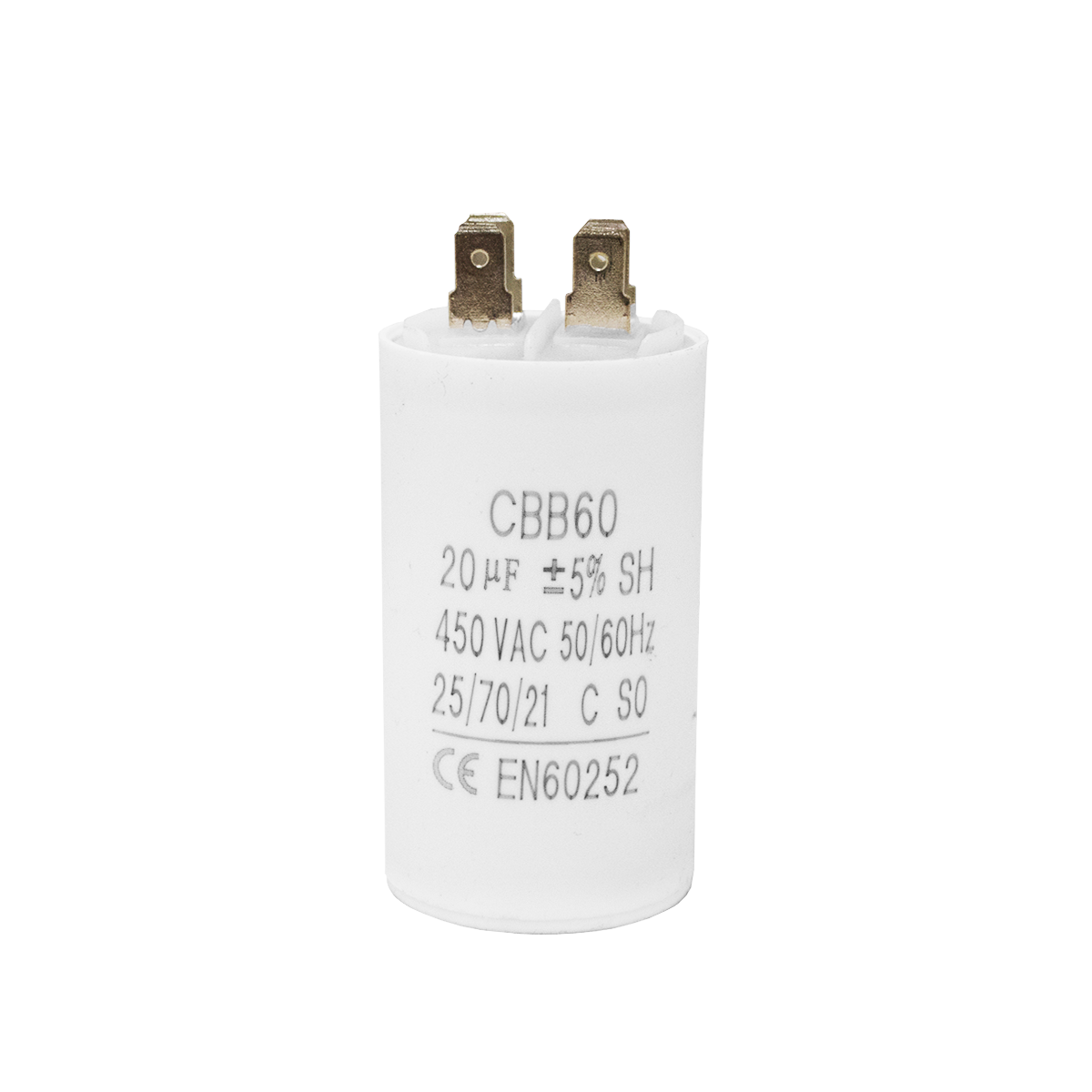 Capacitor CBB60 20μF 450 VAC 50/60 Hz