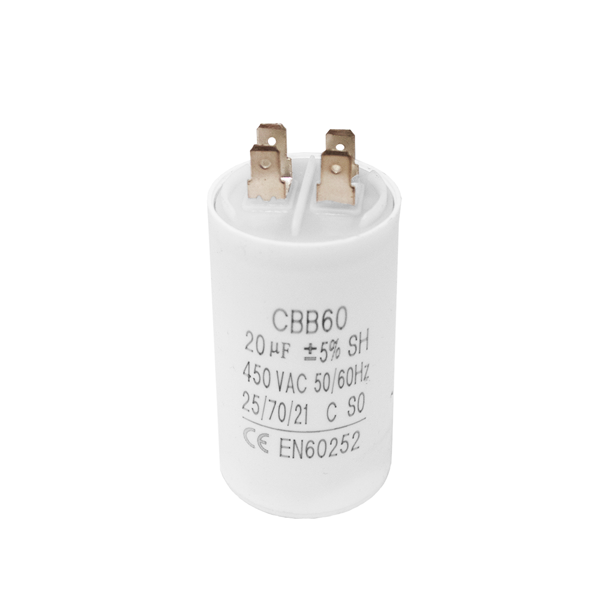 Capacitor CBB60 20μF 450 VAC 50/60 Hz - 0