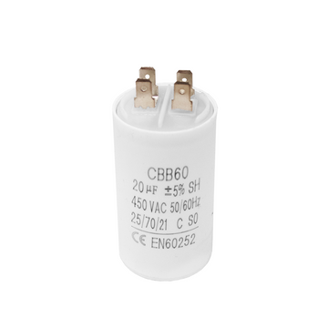 Capacitor CBB60 20?F 450 VAC 50/60 Hz - 0