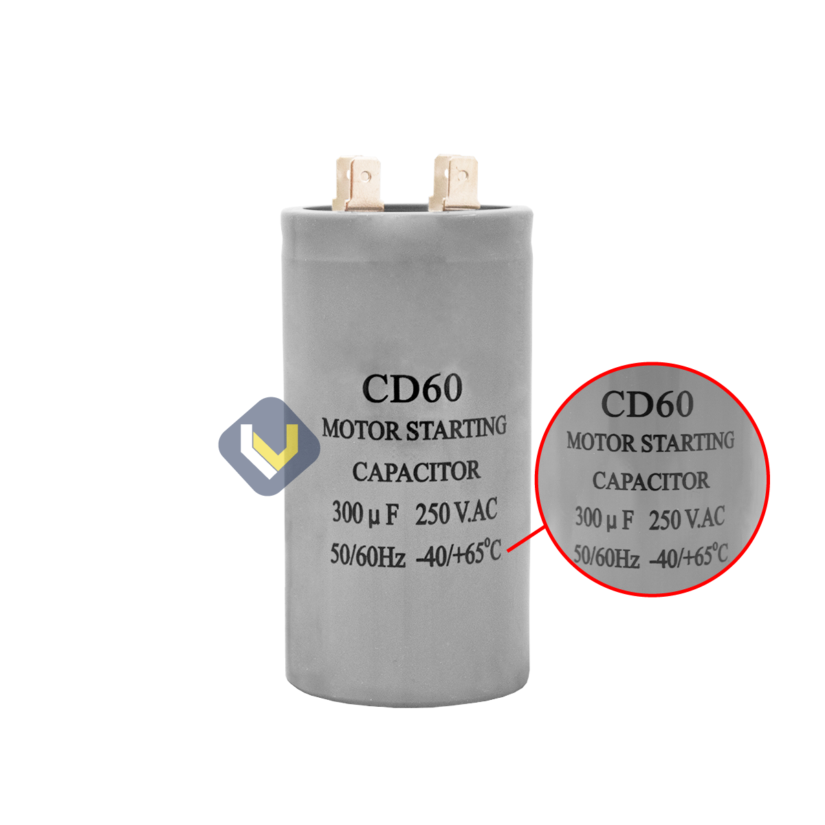 Capacitor CD60 300μF 250 VAC 50/60 Hz