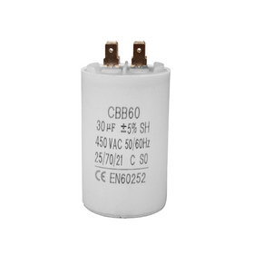 Capacitor CBB60 30?F 450 VAC 50/60 Hz