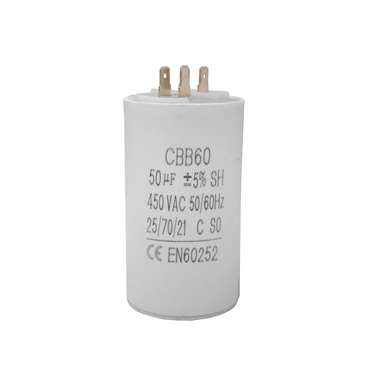 Capacitor CBB60 50μF 450 VAC 50/60 Hz