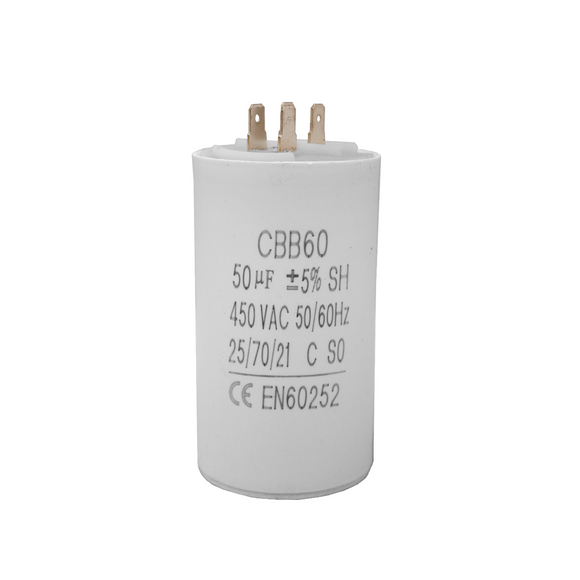 Capacitor CBB60 50?F 450 VAC 50/60 Hz