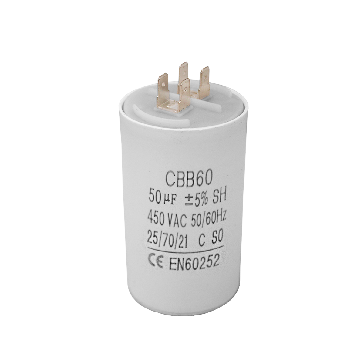 Capacitor CBB60 50μF 450 VAC 50/60 Hz - 0