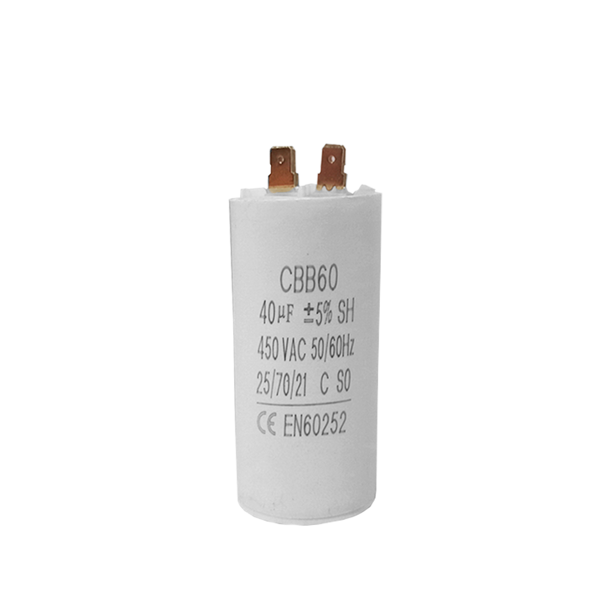 Capacitor CBB60 40uF 450 VAC 50/60 Hz