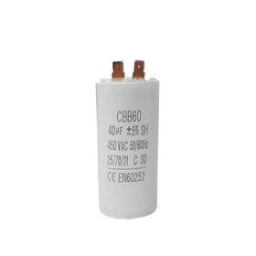 Capacitor CBB60 40?F 450 VAC 50/60 Hz