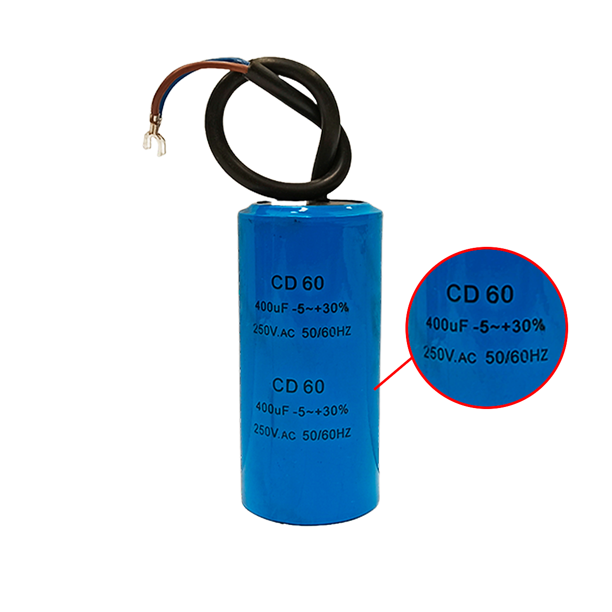 Capacitor CD60 400μF 250 VAC 50/60 Hz - 0