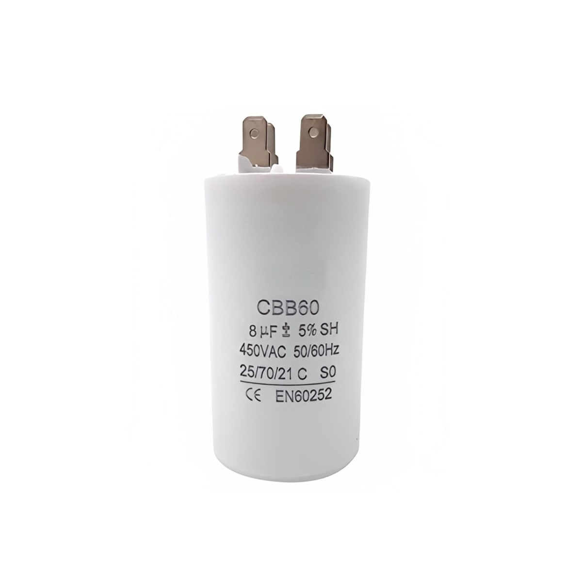 Capacitor CBB60 8μF 450 VAC 50/60 Hz