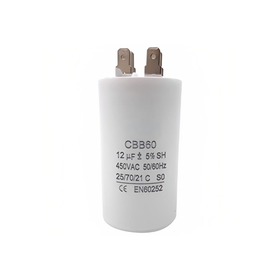 Capacitor CBB60 12?F 450 VAC 50/60 Hz