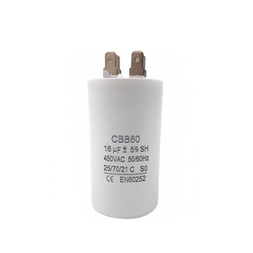 Capacitor CBB60 16?F 450 VAC 50/60 Hz