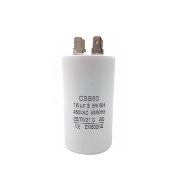 Capacitor CBB60 16?F 450 VAC 50/60 Hz