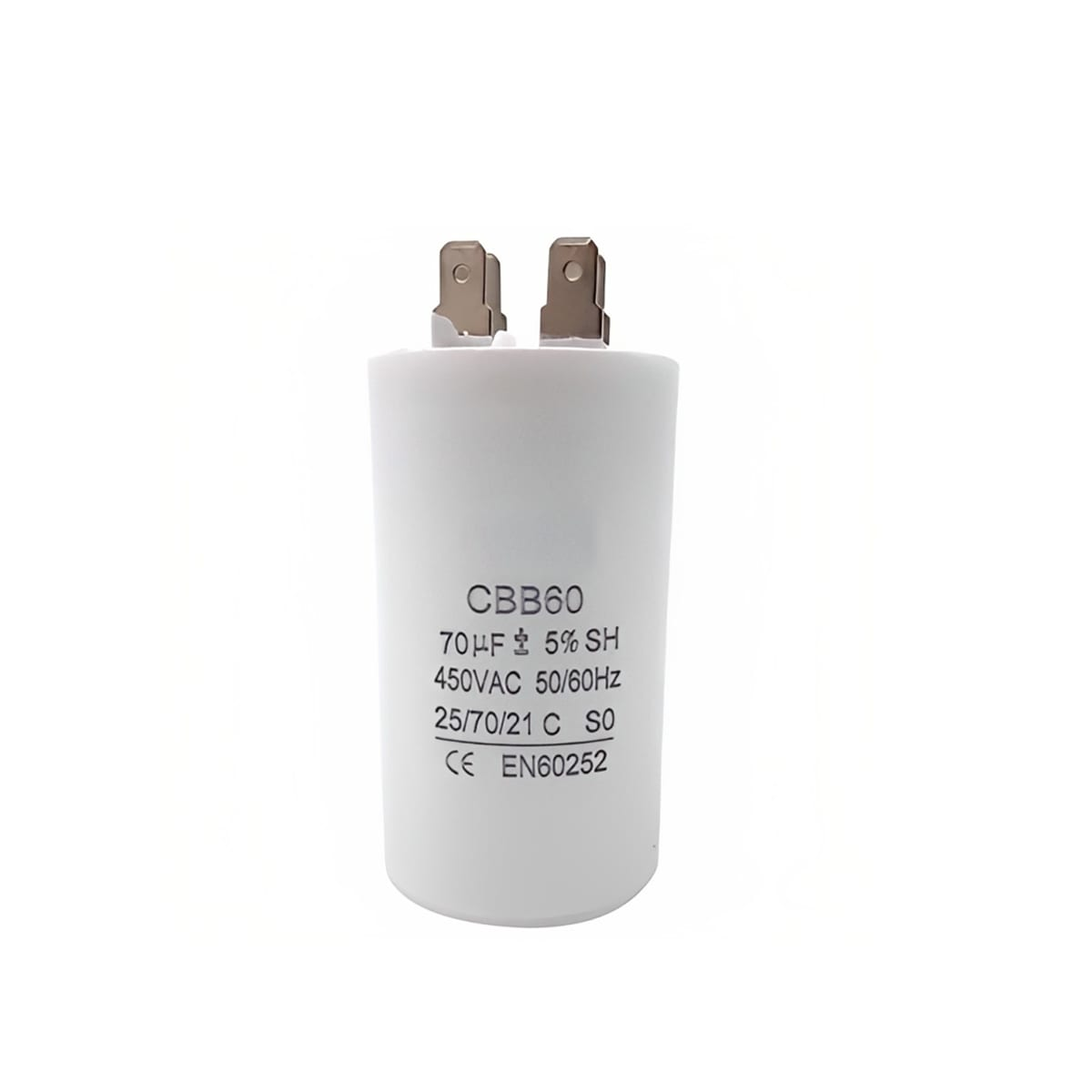 Capacitor CBB60 70μF 450 VAC 50/60 Hz