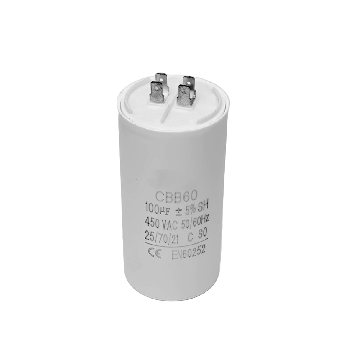 Capacitor CBB60 100μF 450 VAC 50/60 Hz