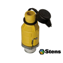 Válvula de drenaje de aceite Stens compatible con MTD 951-10517A, rosca 3/8-18 NPTF y conexión para manguera de 1/2 pulgada