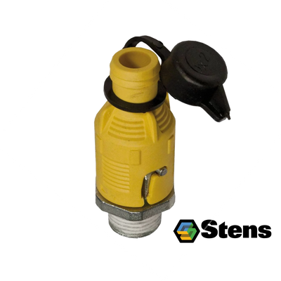 Válvula de drenaje de aceite Stens compatible con MTD 951-10517A, rosca 3/8-18 NPTF y conexión para manguera de 1/2 pulgada