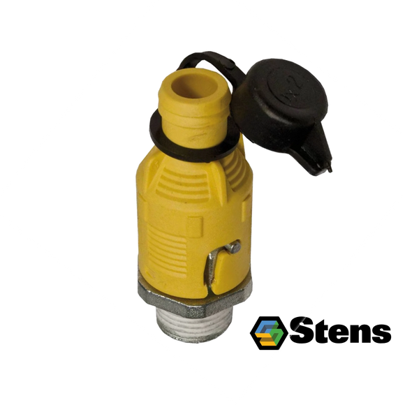 Válvula de drenaje de aceite Stens compatible con MTD 951-10517A, rosca 3/8-18 NPTF y conexión para manguera de 1/2 pulgada
