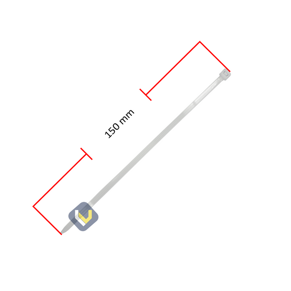 Amarra Cable 150 x 5 mm Blanco (Bolsa 100 Unidades)
