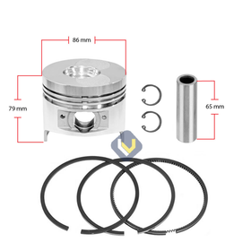 Kit Piston Anillos Para Motor 186F +0.25 - 0