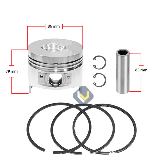Kit Piston Anillos Para Motor 186F +0.25