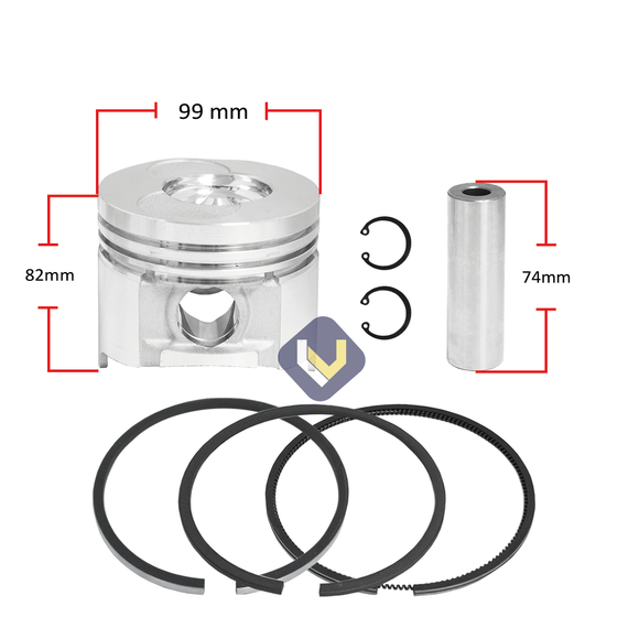 Kit Piston Anillos Para Motor 1100F 100mm Std