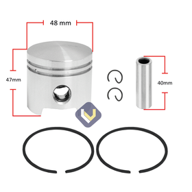 Kit Piston Anillos Para Fumigadora 423 48mm - 0