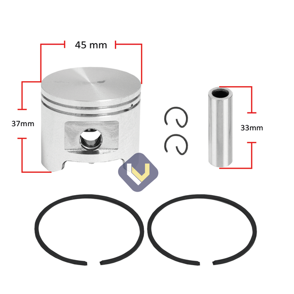 Kit Pistón Anillos Para Motosierra 353