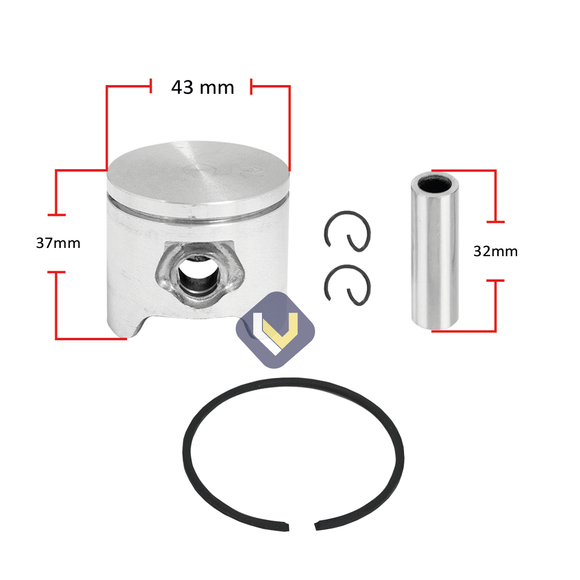 Kit Pistón Anillos Para Motosierra 350