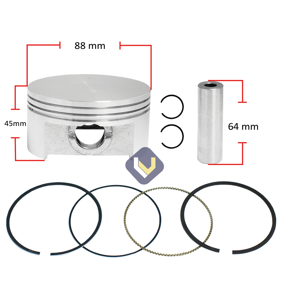 Kit Piston Anillos Para Motor EX40 STD - 0
