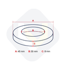 Reten 30*45*8 Para Motor 170F-3