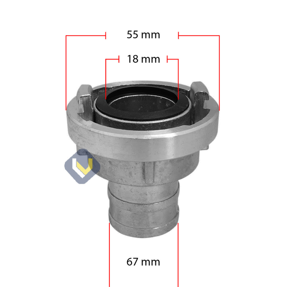 Union Storz Larga 1" Aluminio