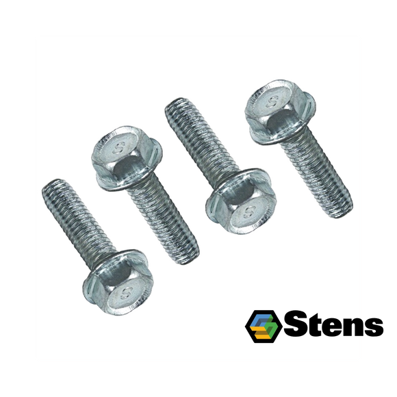 Pack de 4 pernos de torreta Stens autorroscantes de cabeza hexagonal, rosca 5/16-18, compatibles con Husqvarna 584953901