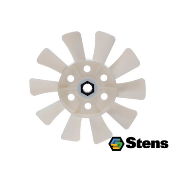 Ventilador hidrostático Stens de 10 aspas con acople estriado compatible con John Deere M809036 para tractores cortacésped