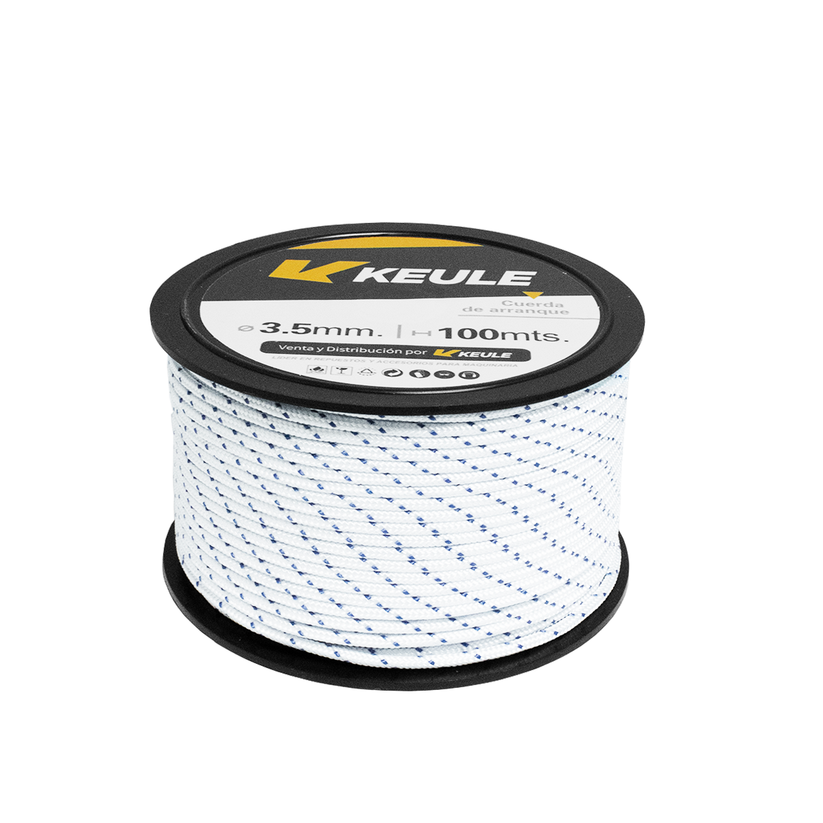 Rollo Cuerda 3.5 MM 100M Azul - Blanco