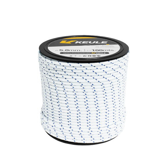 Rollo Cuerda 5.0 MM 100M Azul - Blanco