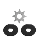 Piñon 1/4 8T Ht101-2