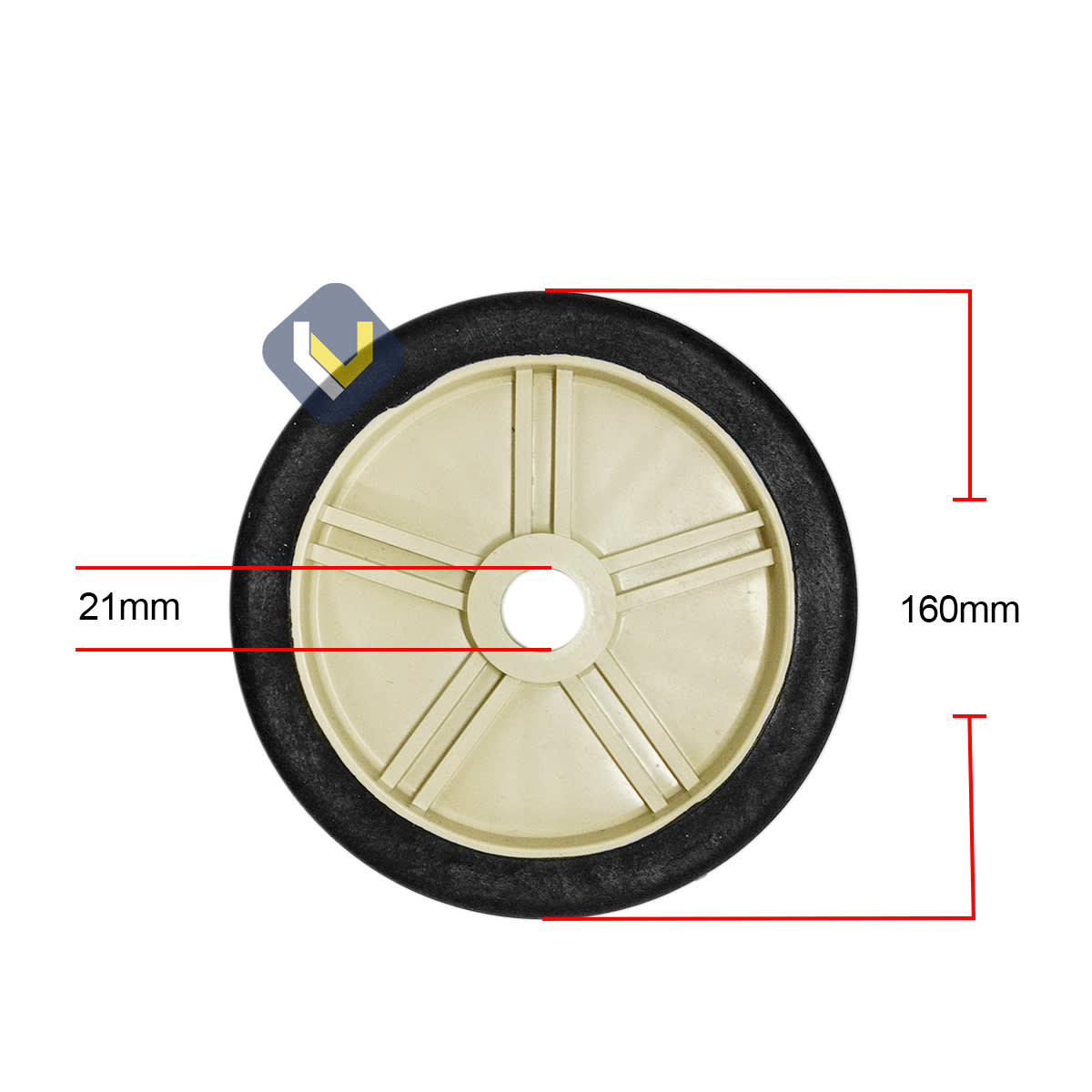 Rueda 7" Plastica