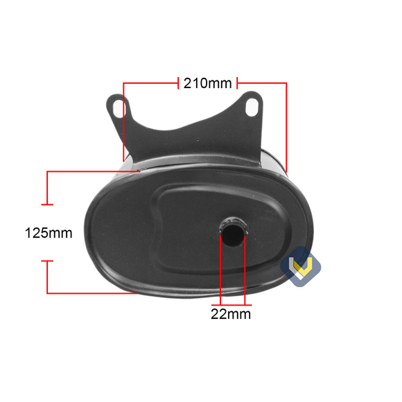 Escape Silenciador Para Generador 4KW - 8KW
