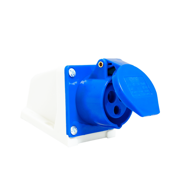 Enchufe Industrial Hembra Sobrepuesto 2P+T 16A 220V