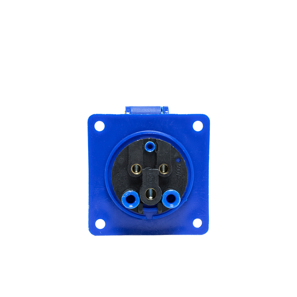 Enchufe Industrial Hembra Embutida 2P+T 16A 220V