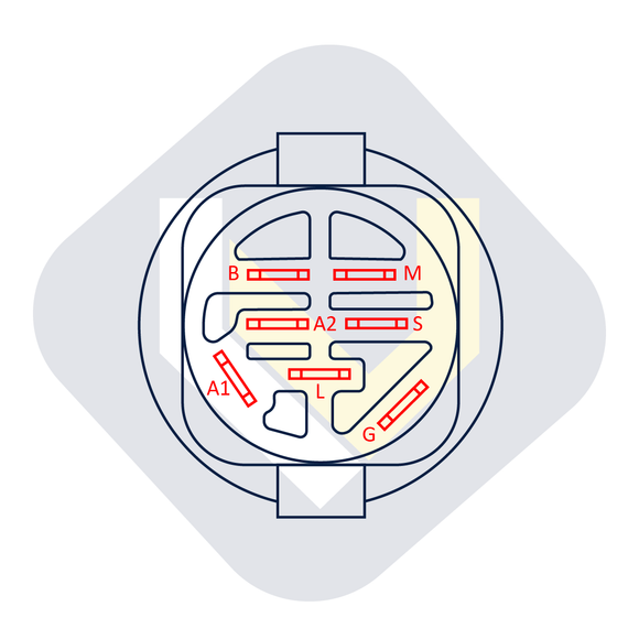 Chapa Tractor Cortacesped 7 Pines 3 Posiciones