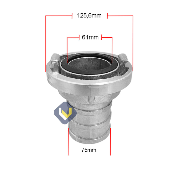 Union Storz Larga 3" Aluminio