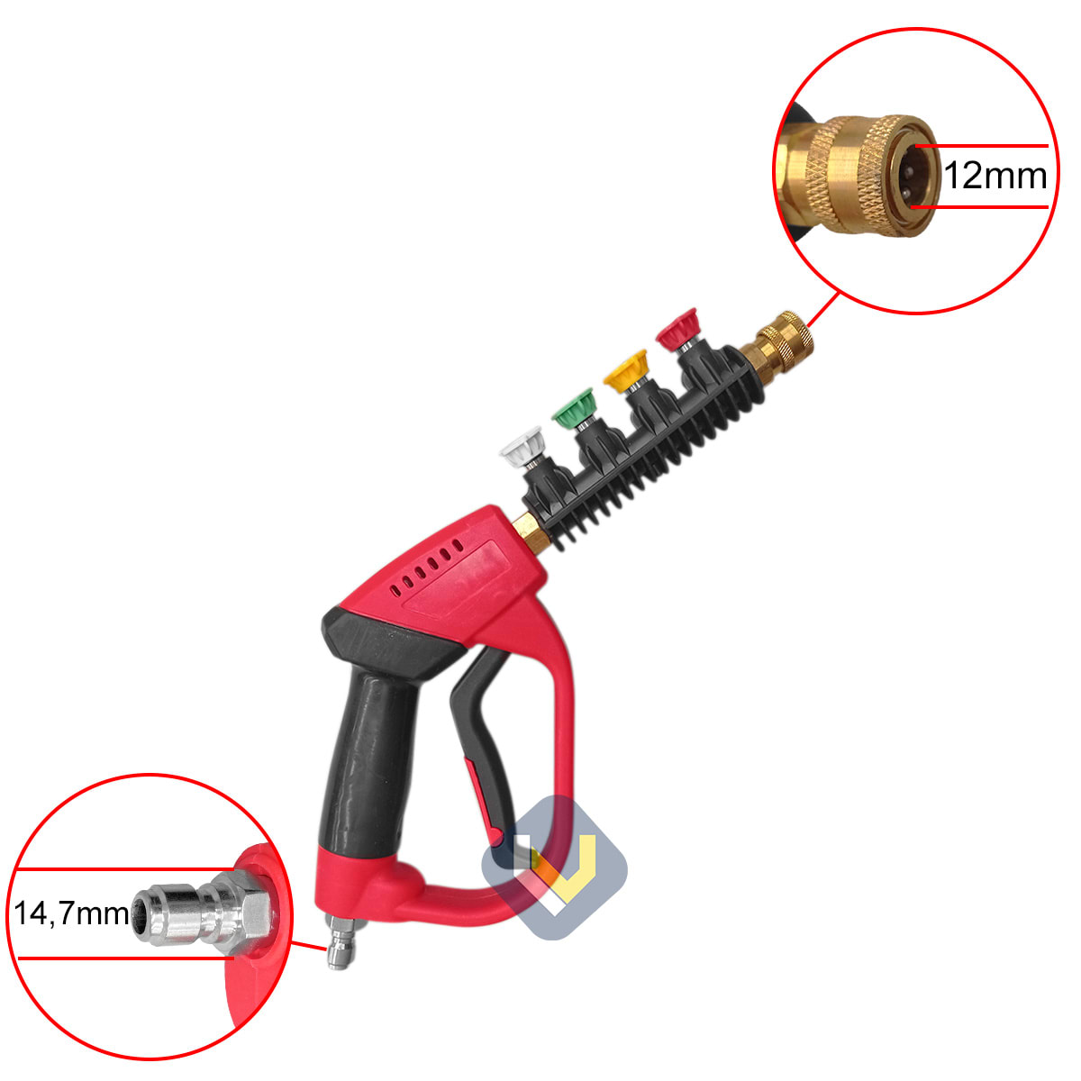 Pistola Hidrolavadora 5000 Psi 345 Bar Corta